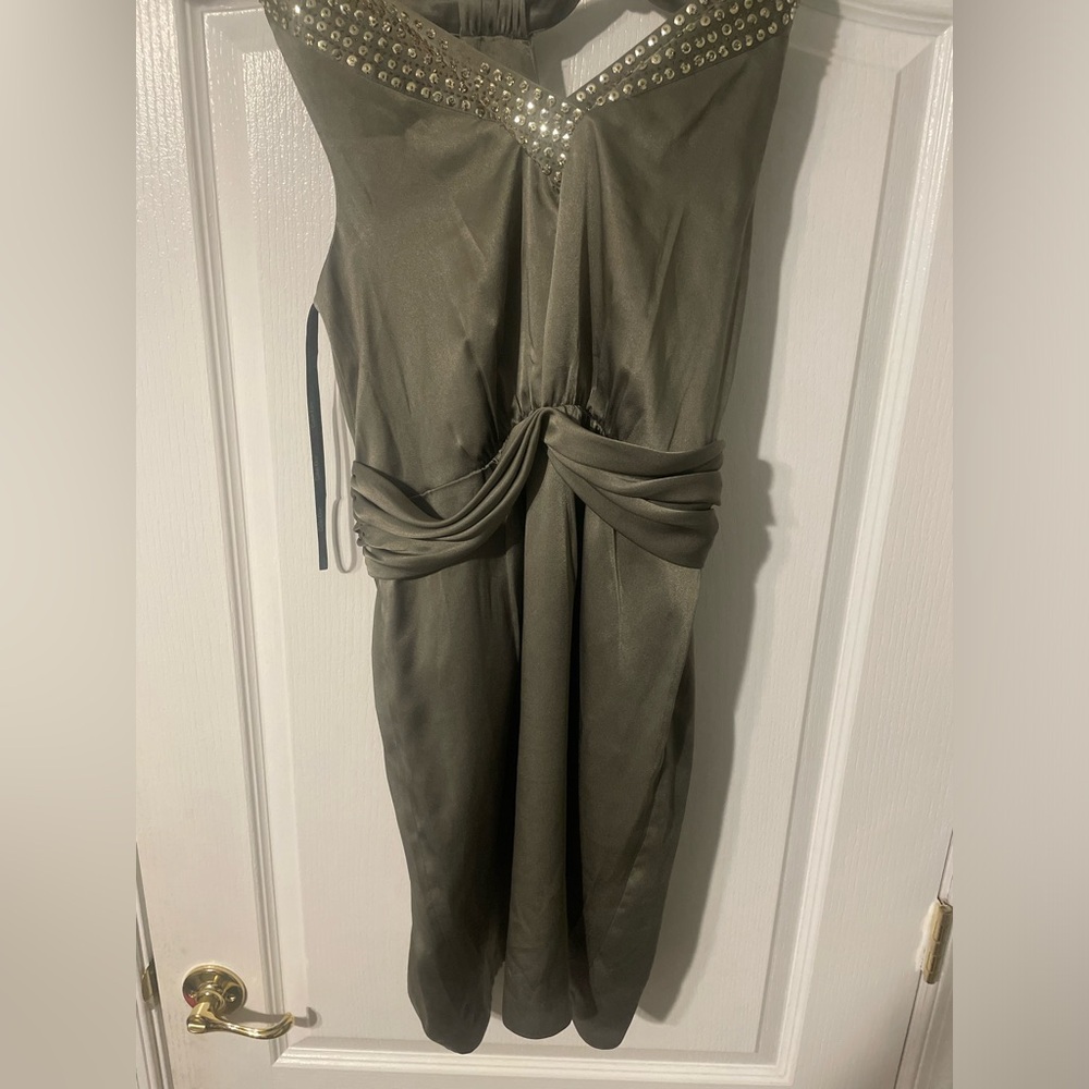 Olive Green Calvin Klein Dress Size 8